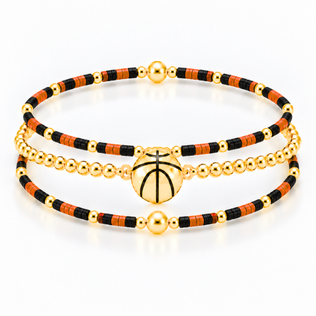 Basketball Game Day Bracelet Stack