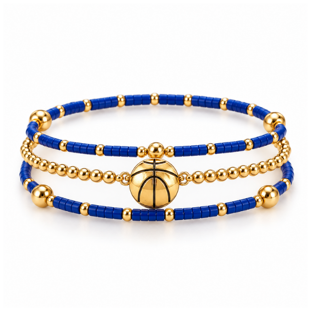 Basketball Game Day Bracelet Stack