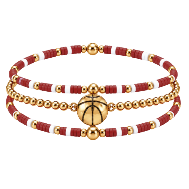 Basketball Game Day Bracelet Stack