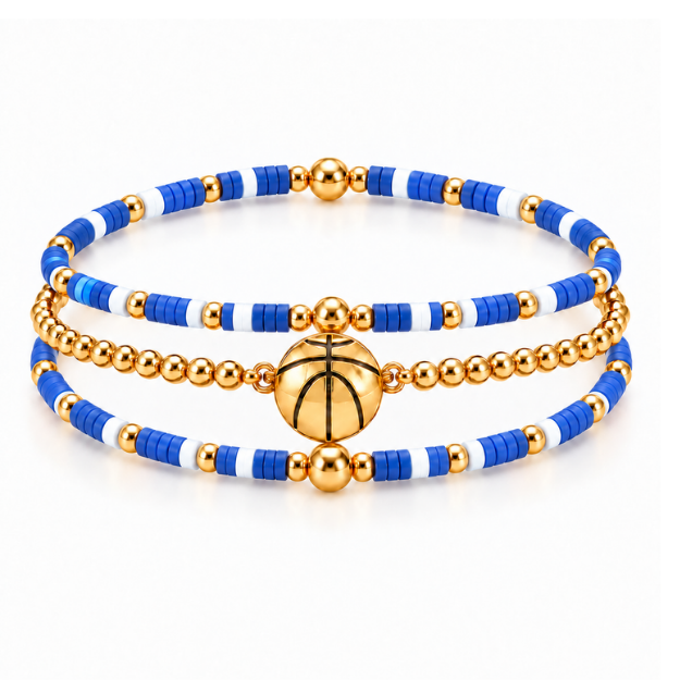 Basketball Game Day Bracelet Stack