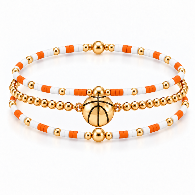 Basketball Game Day Bracelet Stack
