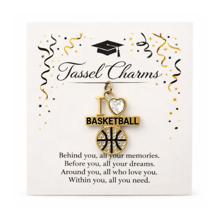 Basketball Graduation Tassel Charm