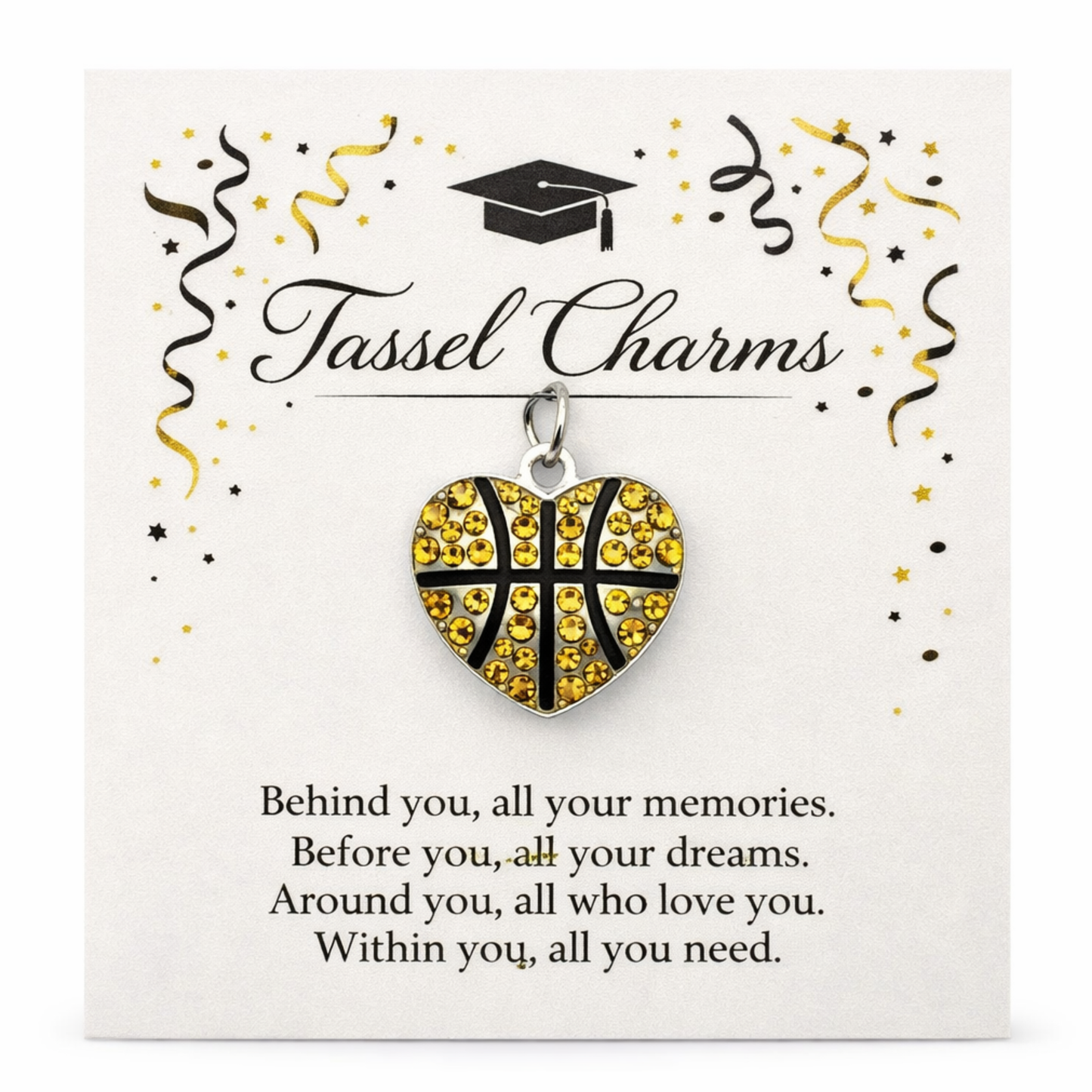 Basketball Graduation Tassel Charm