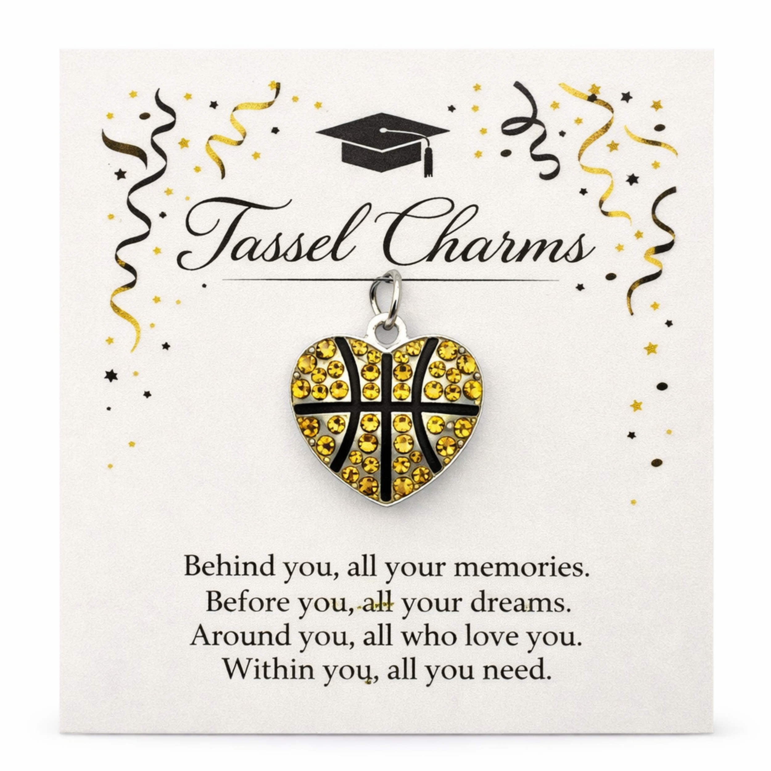 Basketball Graduation Tassel Charm