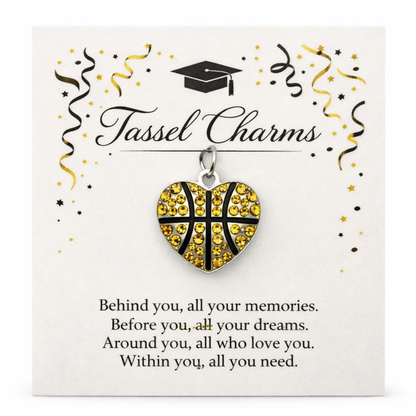 Basketball Graduation Tassel Charm