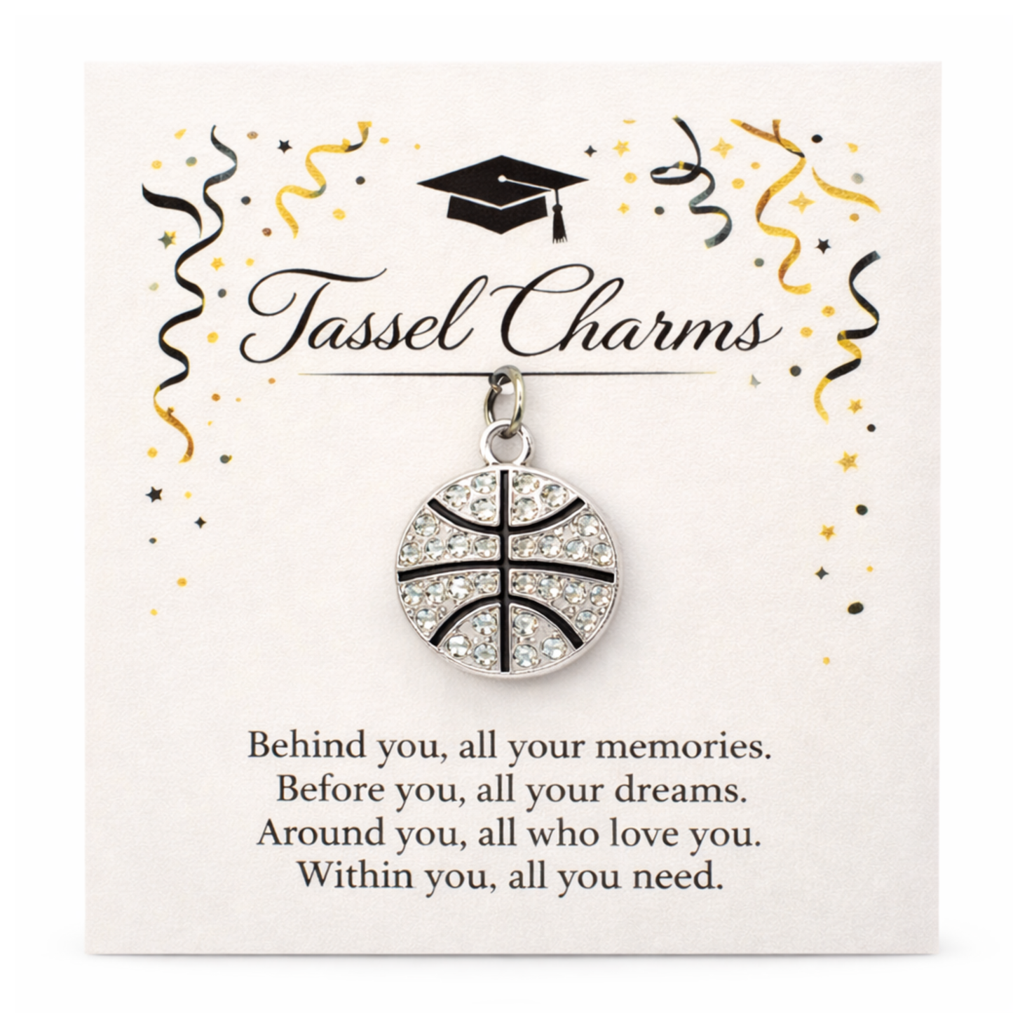 Basketball Graduation Tassel Charm