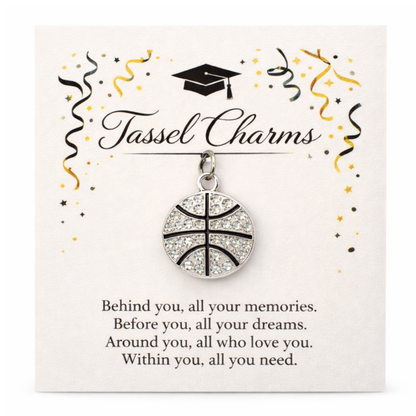 Basketball Graduation Tassel Charm