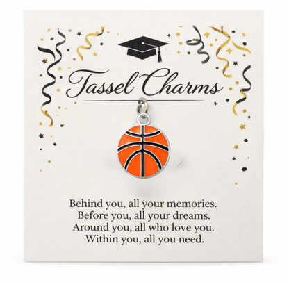 Basketball Graduation Tassel Charm