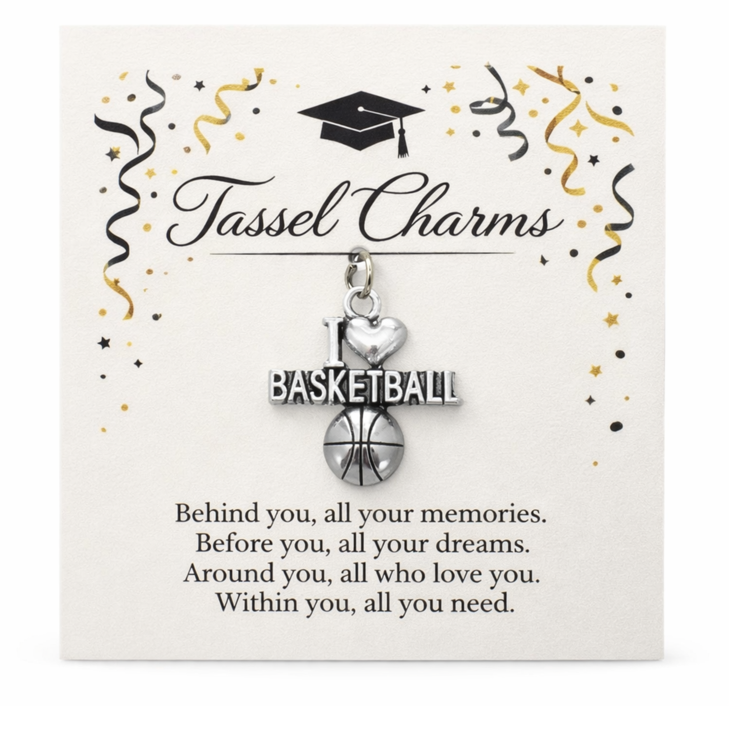 Basketball Graduation Tassel Charm
