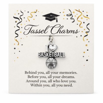 Basketball Graduation Tassel Charm