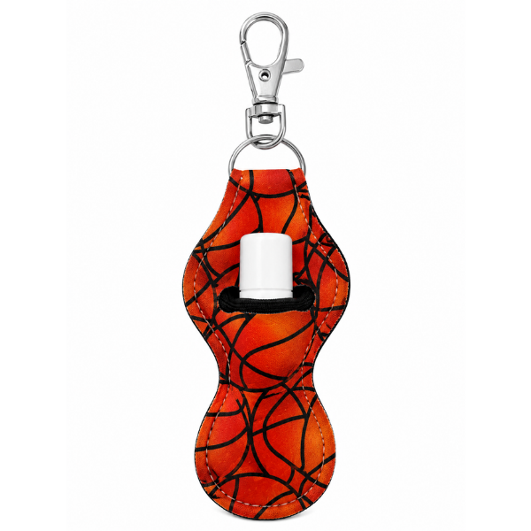 Basketball Chapstick Holder Keychain