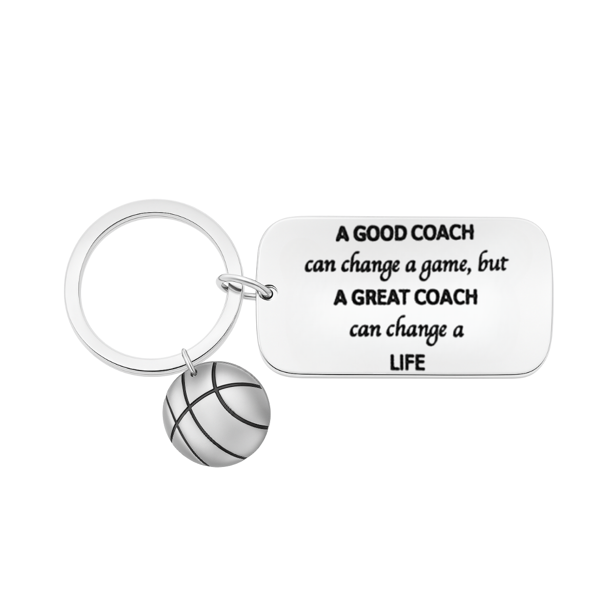 Basketball Coach Keychain - A Great Coach Can Change a Life