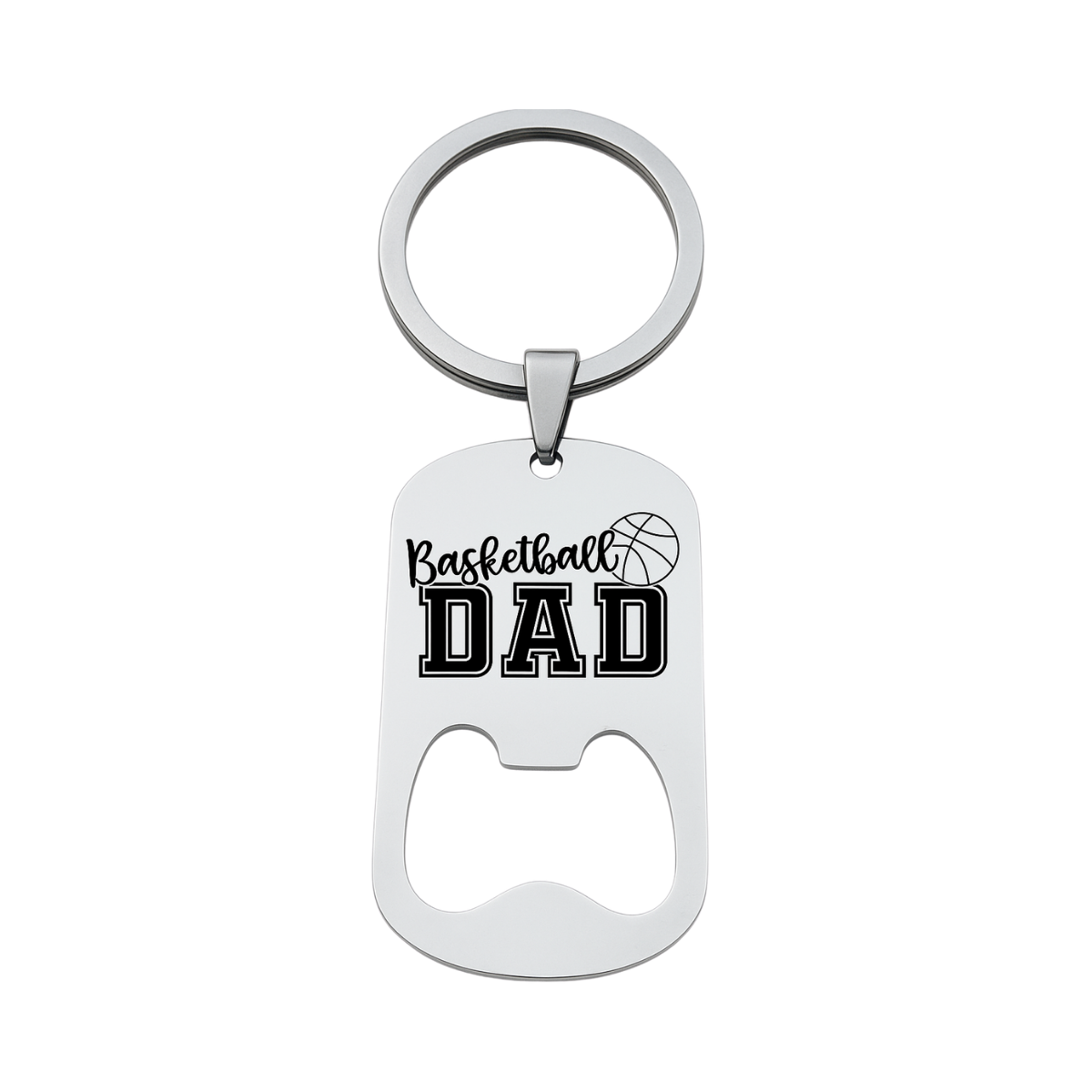 Basketball Dad Bottle Opener Keychain