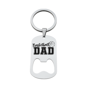 Basketball Dad Bottle Opener Keychain