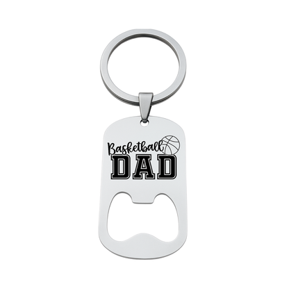 Basketball Dad Bottle Opener Keychain