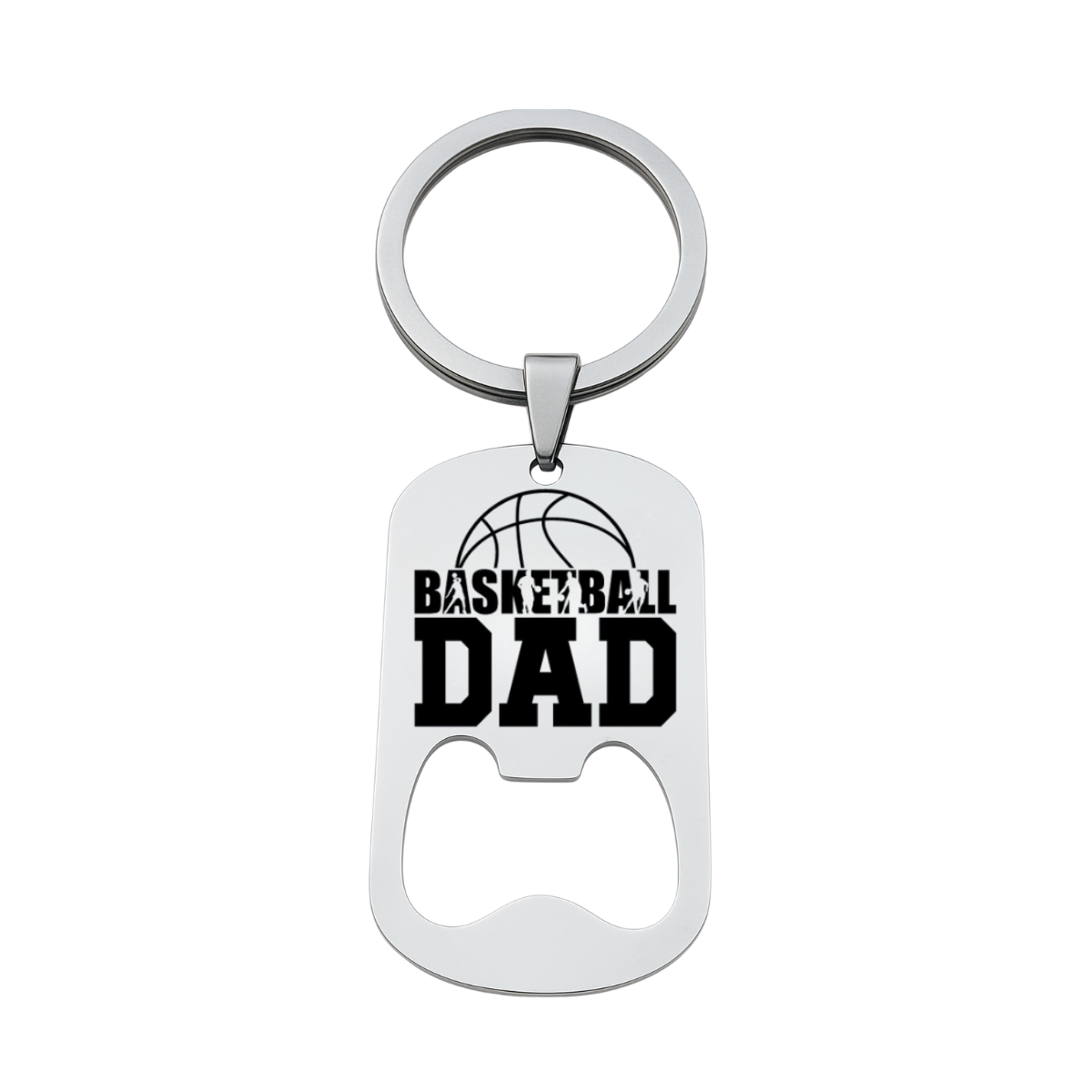 Basketball Dad Bottle Opener Keychain