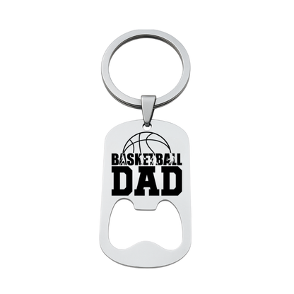 Basketball Dad Bottle Opener Keychain
