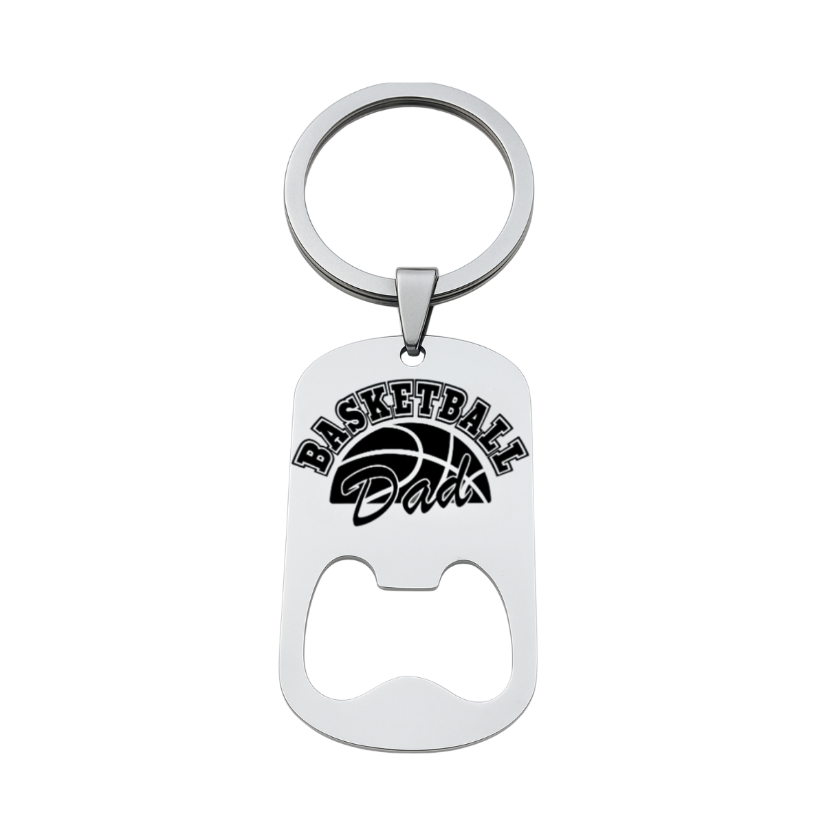 Basketball Dad Bottle Opener Keychain