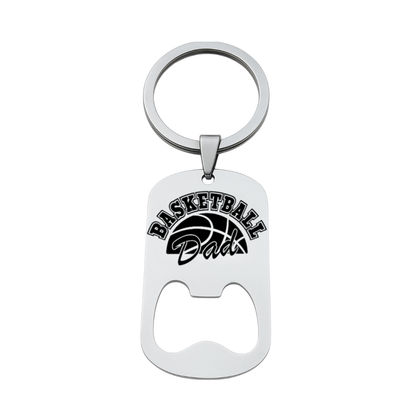 Basketball Dad Bottle Opener Keychain