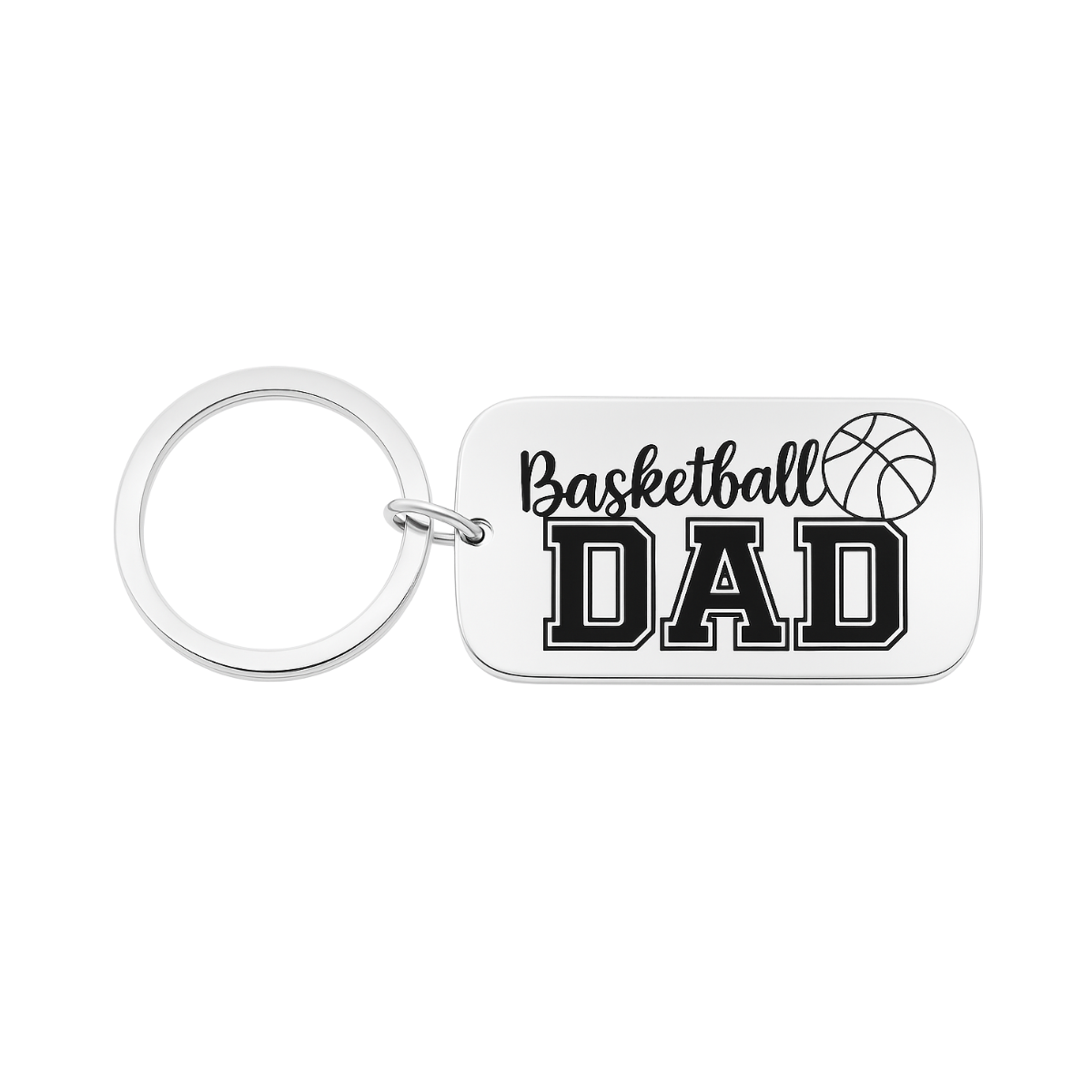 Basketball Dad Tog Tag Keychain