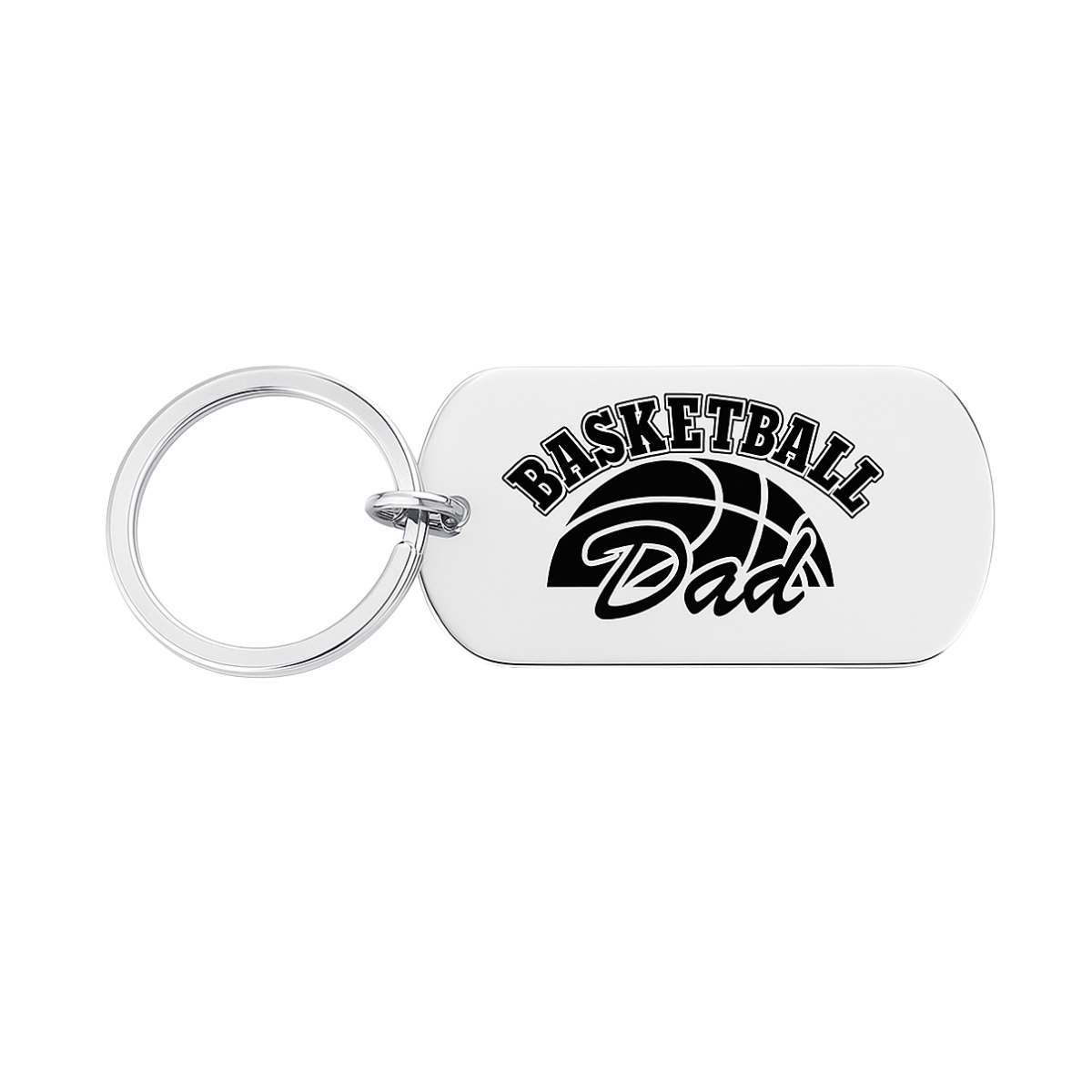 Basketball Dad Tog Tag Keychain