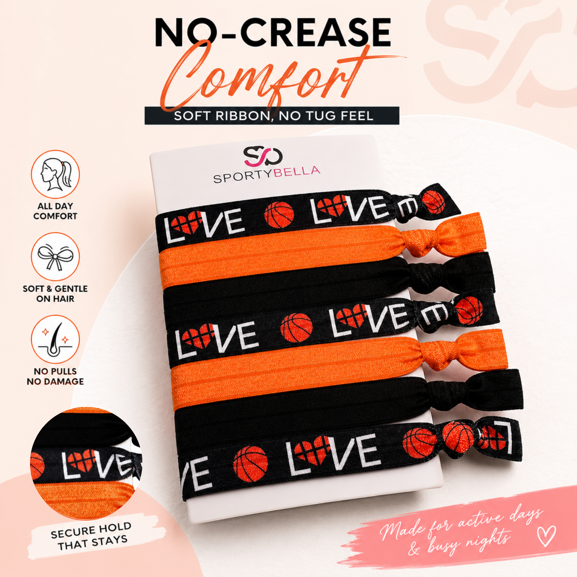 Basketball Hair Ties