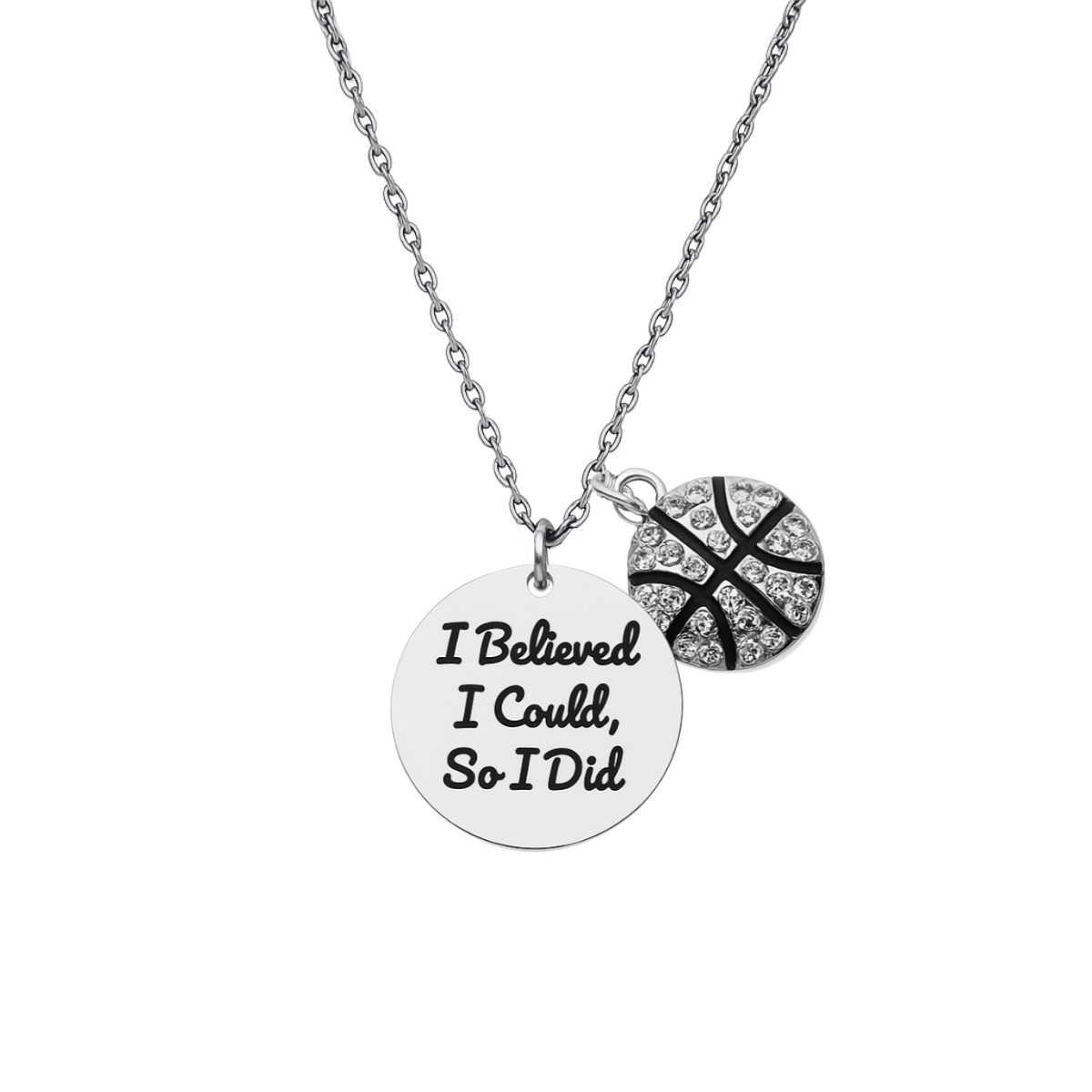 Basketball Necklaces with Inspirational Charms