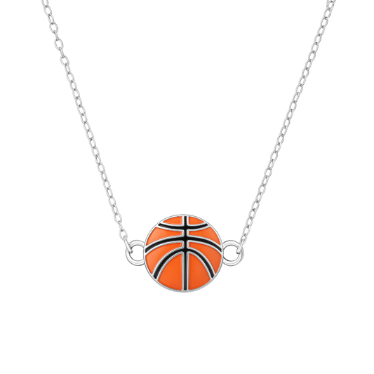 Basketball Orange Ball Pendant Necklace