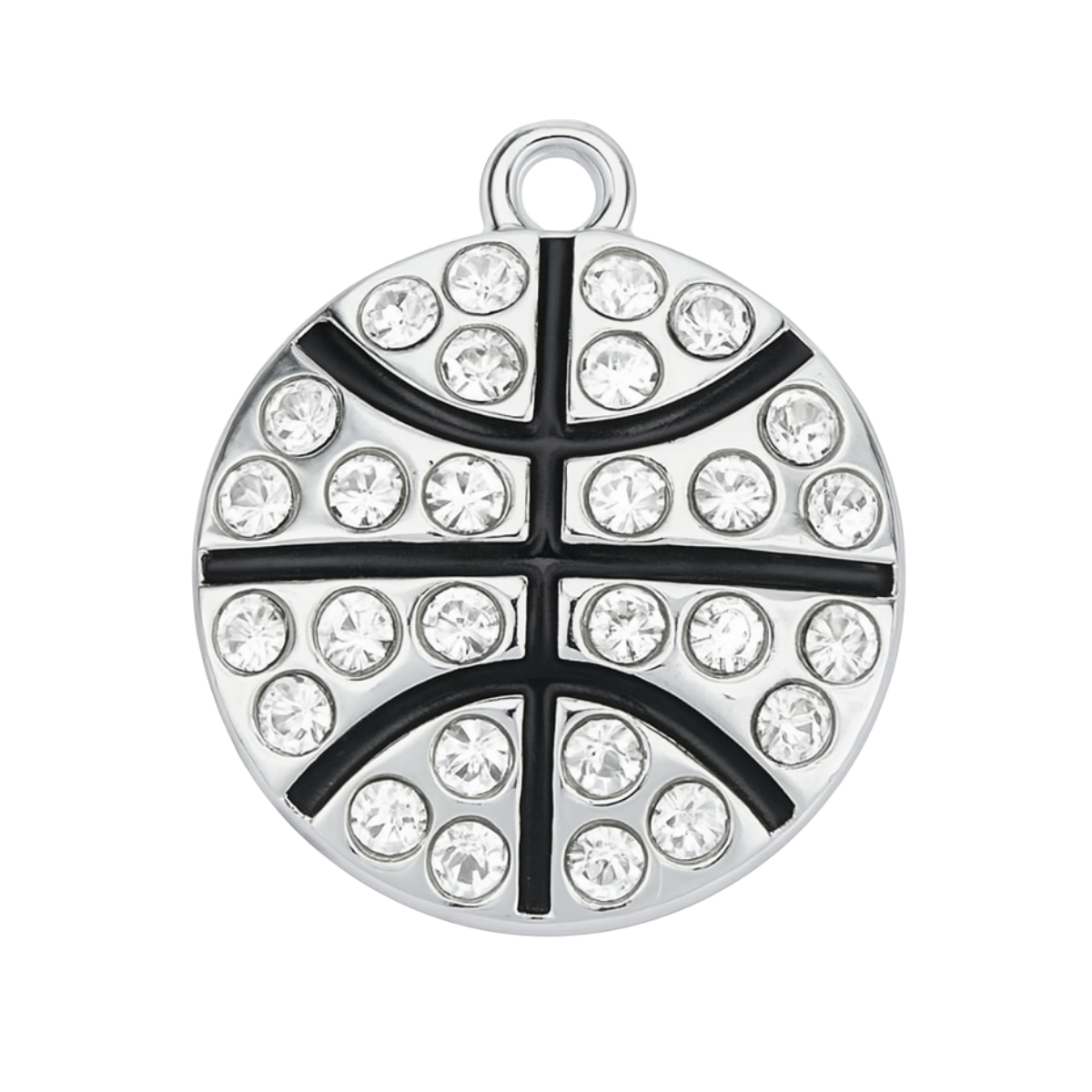 Basketball Rhinestone Charm
