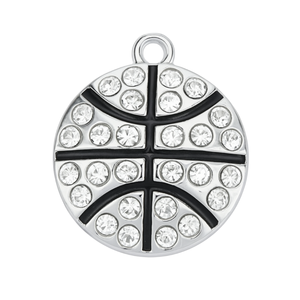 Basketball Rhinestone Charm