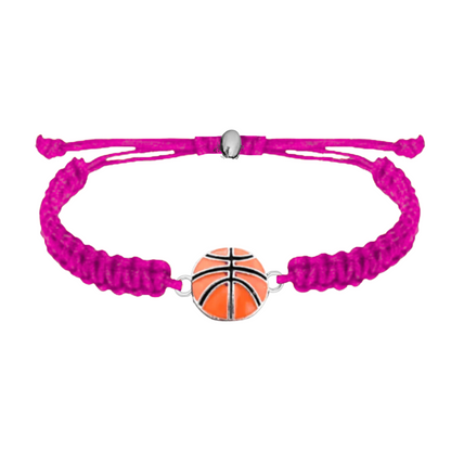 Basketball Charm Rope Bracelet - Pick Color