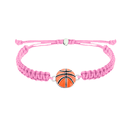 Basketball Charm Rope Bracelet - Pick Color