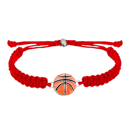 Basketball Charm Rope Bracelet - Pick Color