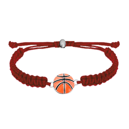 Basketball Charm Rope Bracelet - Pick Color