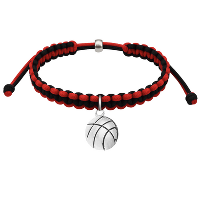 Basketball Multi Colored Charm Rope Bracelet - Pick Color