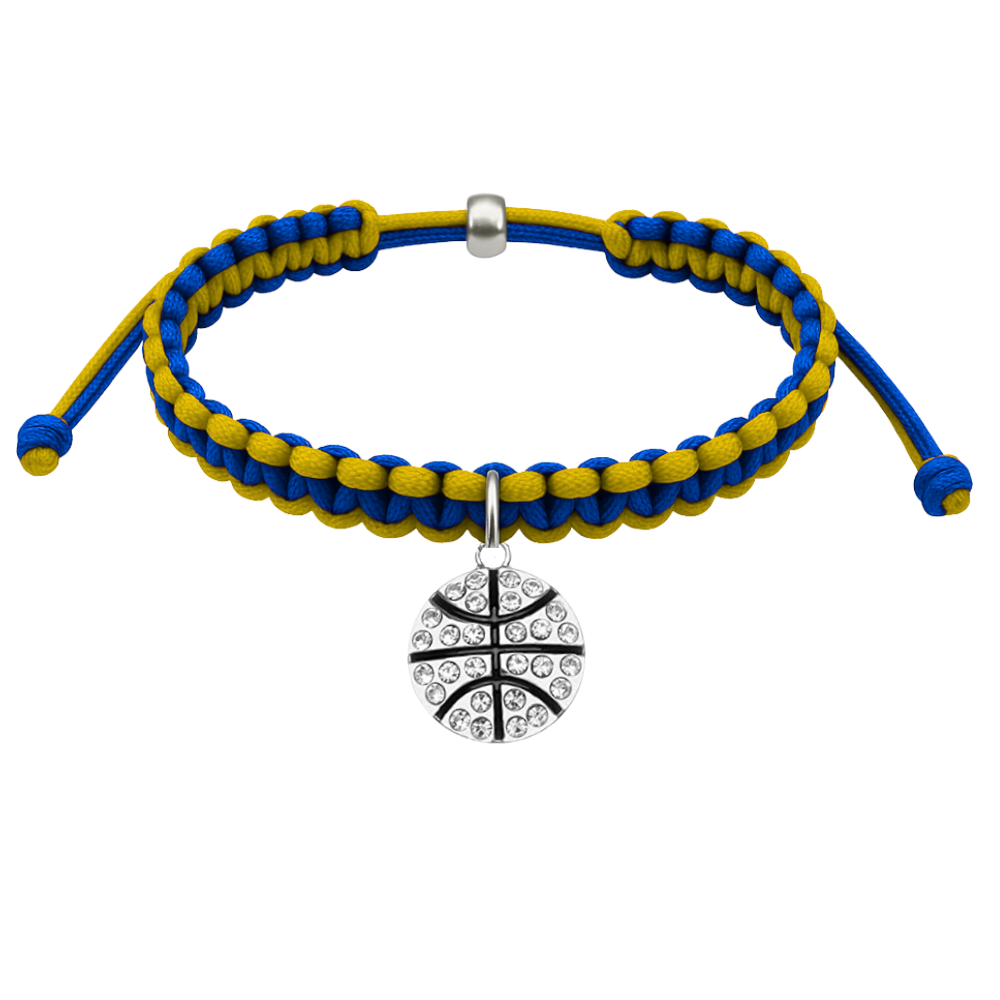 Basketball Multi Colored Charm Rope Bracelet - Pick Color