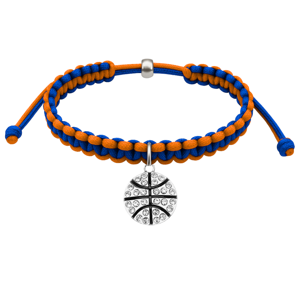 Basketball Multi Colored Charm Rope Bracelet - Pick Color