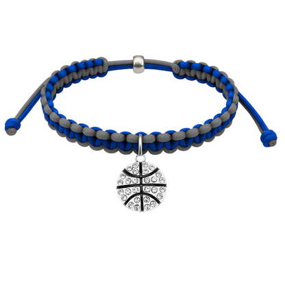 Basketball Multi Colored Charm Rope Bracelet - Pick Color