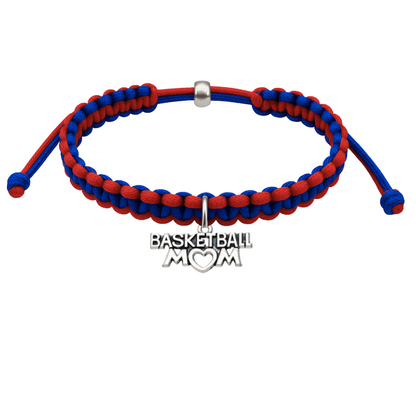 Basketball Multi Colored Charm Rope Bracelet - Pick Color