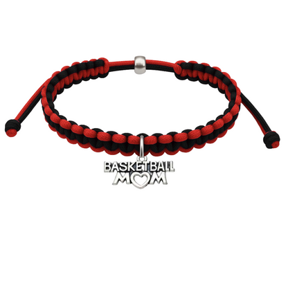 Basketball Multi Colored Charm Rope Bracelet - Pick Color