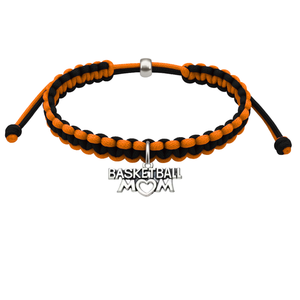 Basketball Multi Colored Charm Rope Bracelet - Pick Color