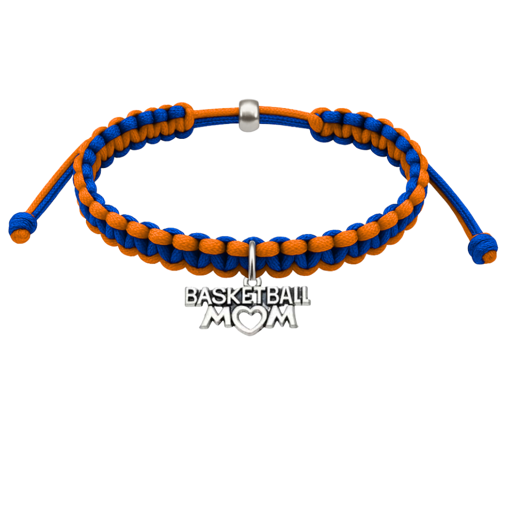 Basketball Multi Colored Charm Rope Bracelet - Pick Color