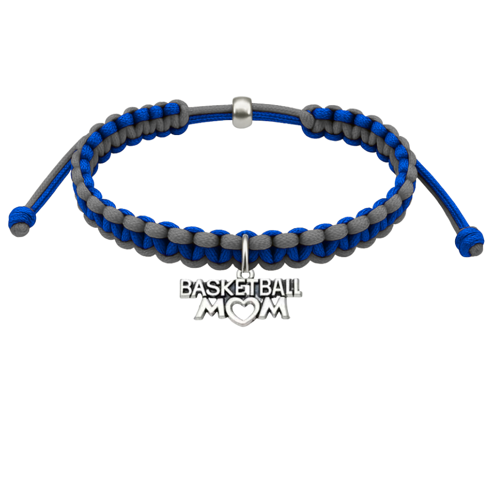 Basketball Multi Colored Charm Rope Bracelet - Pick Color