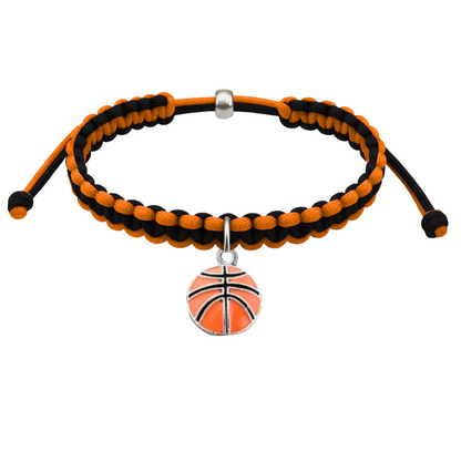 Basketball Multi Colored Charm Rope Bracelet - Pick Color