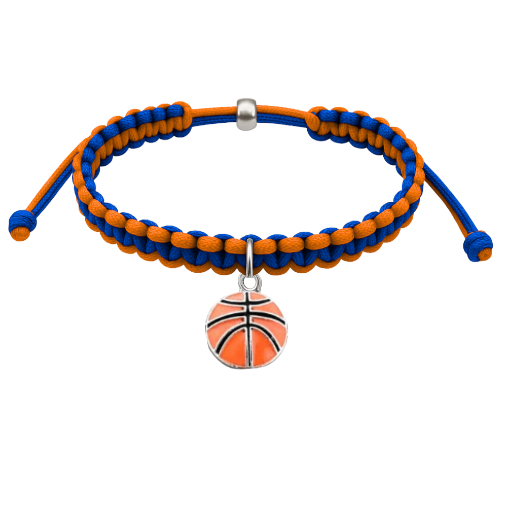 Basketball Multi Colored Charm Rope Bracelet - Pick Color
