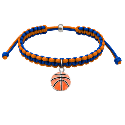 Basketball Multi Colored Charm Rope Bracelet - Pick Color