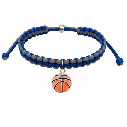 Basketball Multi Colored Charm Rope Bracelet - Pick Color