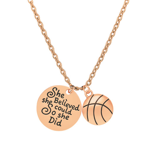 Basketball She Believed She Could So She Did Necklace