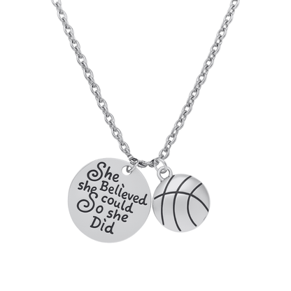 Basketball She Believed She Could So She Did Necklace