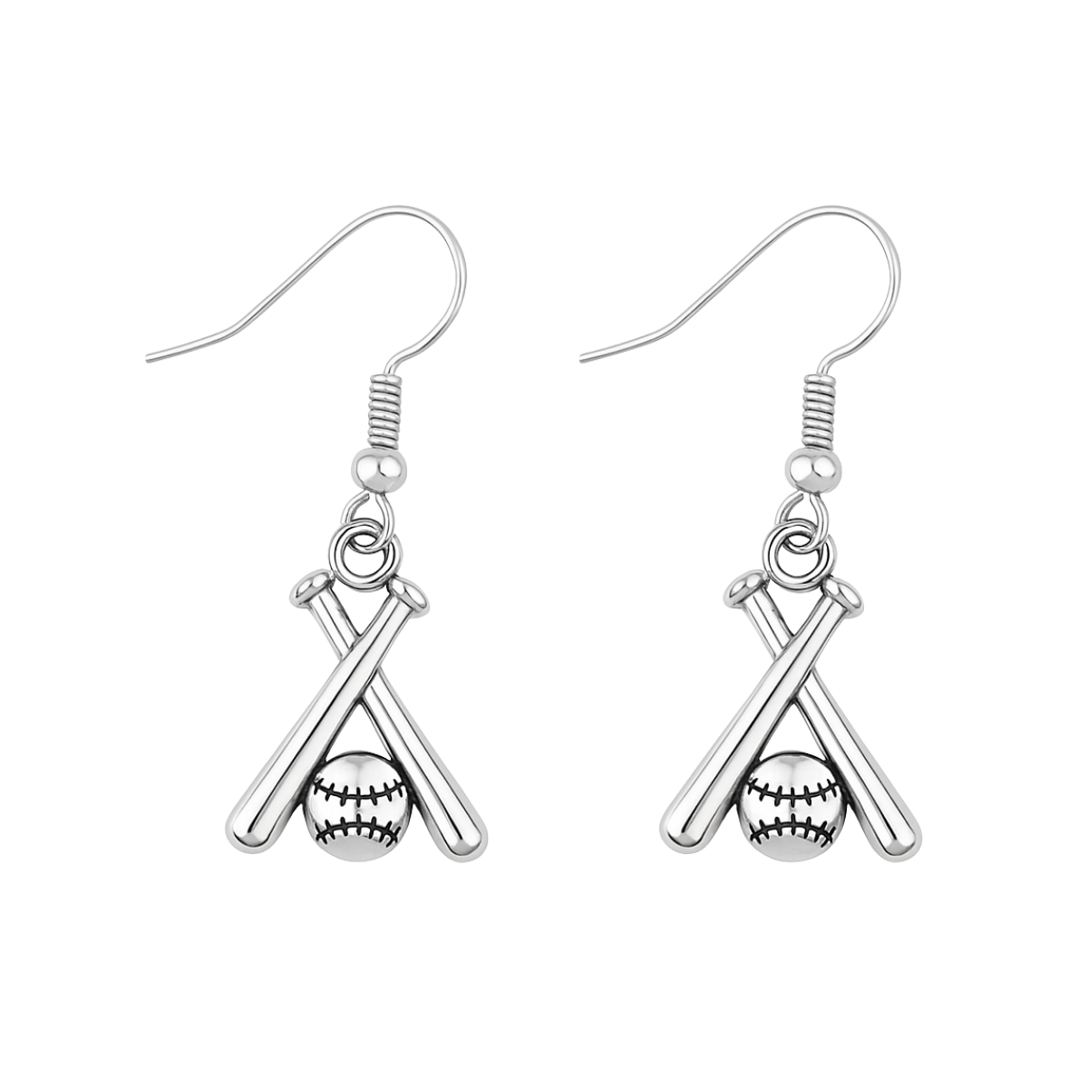 Bat & Ball Softball - Baseball Earrings